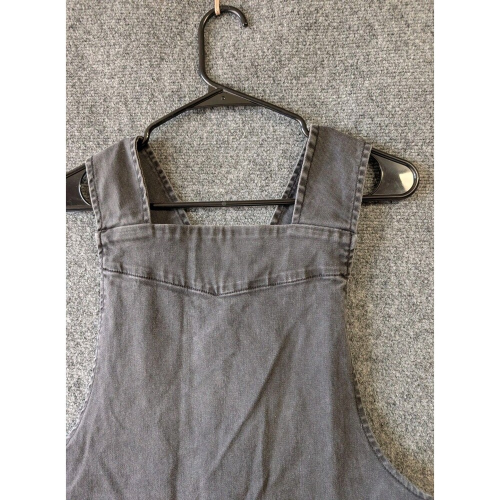 TOAST Dress Women 10 Denim Midi Pockets Pinafore Utility Chore Dungaree Cotton - Picture 4 of 10